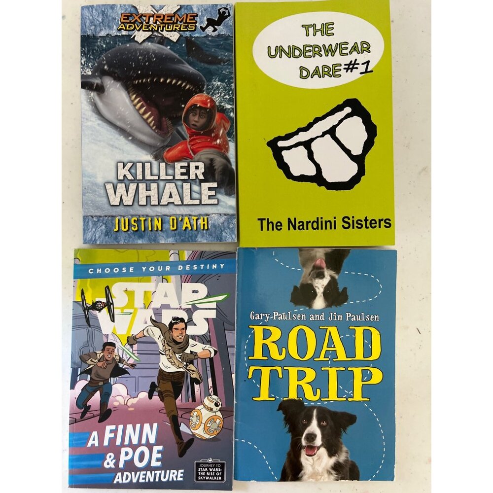 Set Of 4 Kids Books: Killer Whale The Underwear Dare #1 Star‎ Wars Road Trip